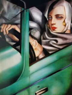 Тамара де Лемпіцька у зеленому автомобілі, 1929