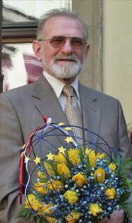 Броніслав Геремек під час політичного заходу у 2004 році