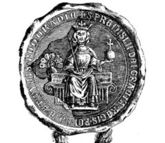 Печатка короля Пшемисла ІІ у королівських регаліях, 1296